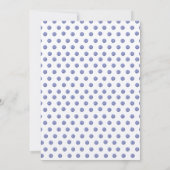 Tennis Schreibwaren Mini Polka Dot Monogramm Blau Mitteilungskarte (Rückseite)