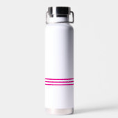 Tennis Schreibwaren Pinker Schläger Monogramm Trinkflasche (Rückseite)
