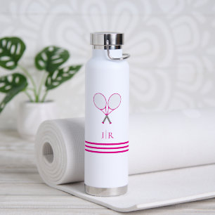 Tennis Schreibwaren Pinker Schläger Monogramm Trinkflasche