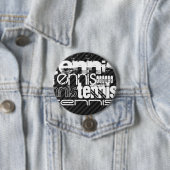 Tennis; Schwarz und Dunkelgrau Streifen Button (Beispiel)