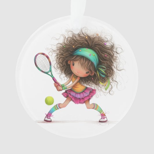 TENNIS-Schwester / Freund / Relativ Ornament (Vorderseite)