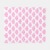 Tennis Seamless Pattern - Pink Racket and Ball on Fleecedecke (Vorderseite (Horizontal))