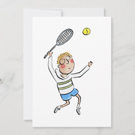 Tennis Serve Einladung (Vorderseite)
