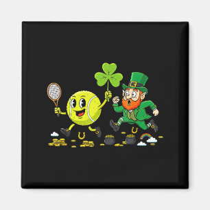 Tennis Shamrock Kleeblatt St. Patrick's Day Damen Magnet
