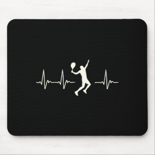Tennis-Shirt für Männer - Tennis Herzschlag Lustig Mousepad