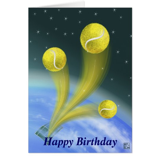 TennisSiegalles Gute zum Geburtstag Karte Zazzle