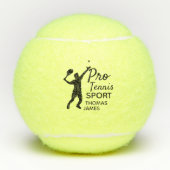 Tennis Silhouette, Pro Tennis Sport, Personalisier Tennisbälle (Vorderseite)