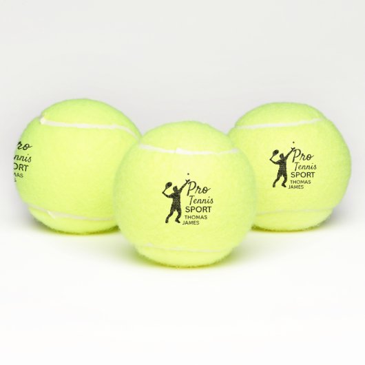 Tennis Silhouette, Pro Tennis Sport, Personalisier Tennisbälle (Multi)