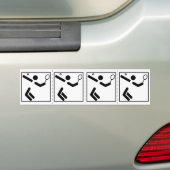 Tennis-Silhouette-Zahl Autoaufkleber (Auf Auto)