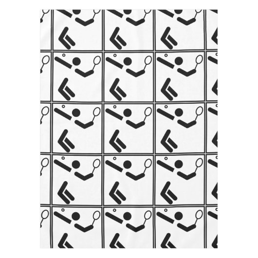 Tennis-Silhouette-Zahl Tischdecke (Vorderseite)