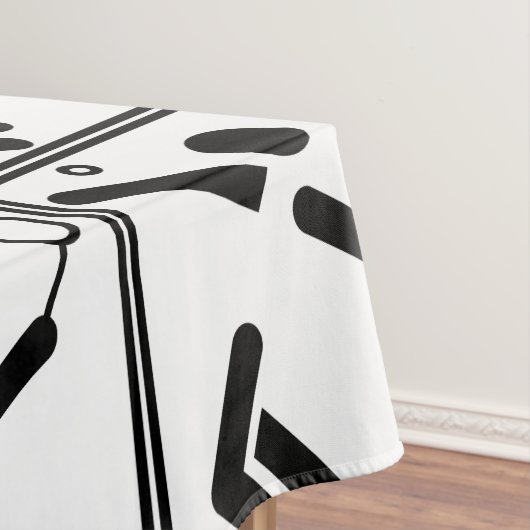 Tennis-Silhouette-Zahl Tischdecke (Beispiel)