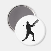 Tennis-Silhouetten Magnet (Vorderseite/Rückseite)