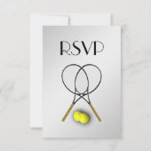 Tennis Silver UAWG mit Menü RSVP Karte (Rückseite)