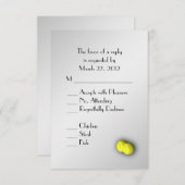 Tennis Silver UAWG mit Menü RSVP Karte (Vorne/Hinten)