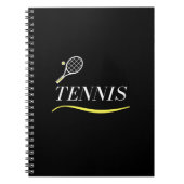 Tennis Simple Word und Racket unterstrichen Klasse Notizblock (Vorderseite)