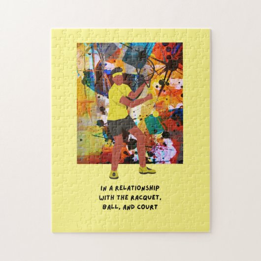 Tennis-Slogan für Spieler Puzzle (Vertikal)