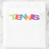 Tennis-Slogan Rechteckiger Aufkleber (Tasche)