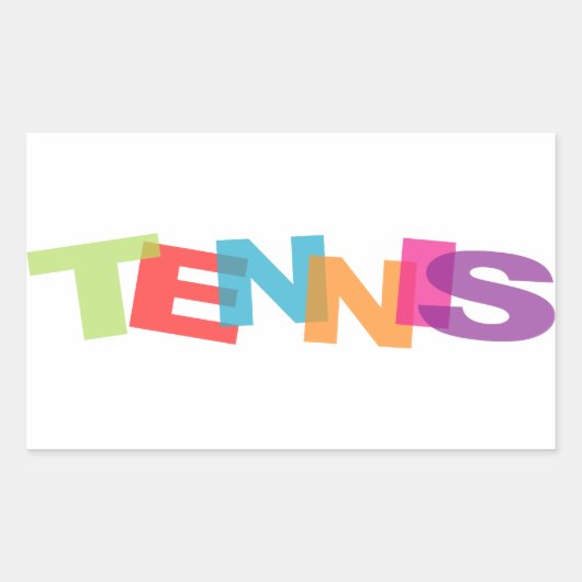 Tennis-Slogan Rechteckiger Aufkleber (Vorderseite)