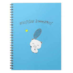 Tennis Smash Notizbuch Notizblock