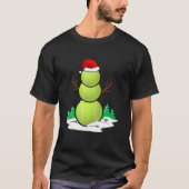 Tennis Snowman Balls Weihnachts Pajama gibt Men Bo T-Shirt (Vorderseite)