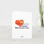 Tennis Snowman Weihnachtskarte Karte (Rückseite)