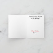 Tennis Snowman Weihnachtskarte Karte (Innenseite)