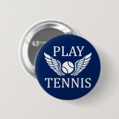 Tennis spielen button (Vorne & Hinten)