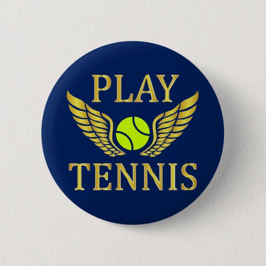 Tennis spielen button (Vorderseite)