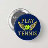 Tennis spielen button (Vorne & Hinten)