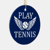 Tennis spielen keramik ornament (Rechts)