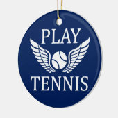 Tennis spielen keramik ornament (Links)