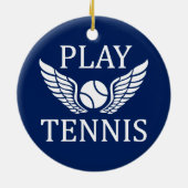 Tennis spielen keramik ornament (Hinten)