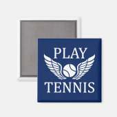 Tennis spielen magnet (Vorderseite/Rückseite)