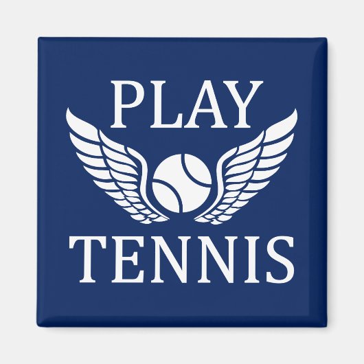 Tennis spielen magnet (Vorne)