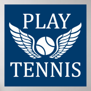 Tennis spielen poster