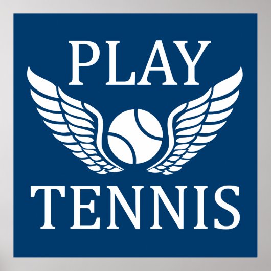 Tennis spielen poster (Vorne)