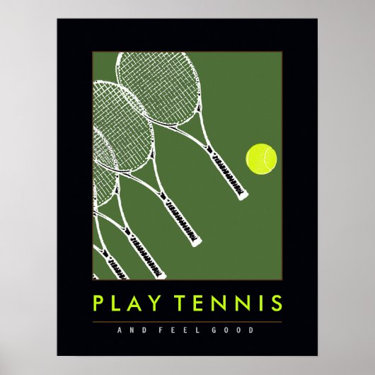 Tennis spielen poster (Vorne)