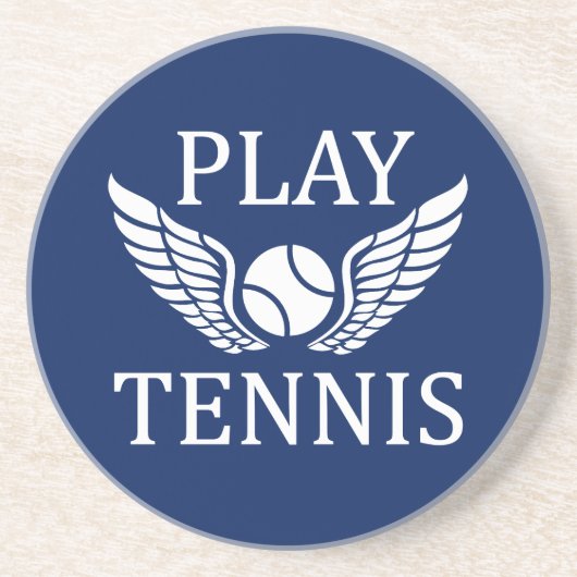 Tennis spielen sandstein untersetzer (Vorne)