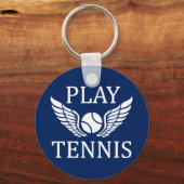 Tennis spielen schlüsselanhänger (Vorderseite)