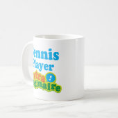 Tennis-Spieler-Extraordinaire Geschenk-Idee Kaffeetasse (Vorderseite Links)