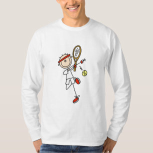 Tennis-Spieler mit Schläger-T-Shirts und T-Shirt