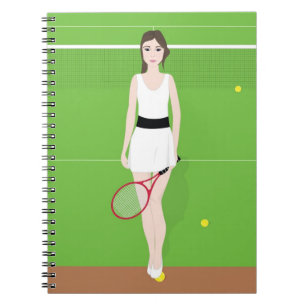 Tennis-Spieler-Notizbuch Notizblock