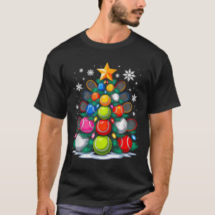 Tennis Spieler Weihnachtsbaum Weihnachtsfest Weihn T-Shirt