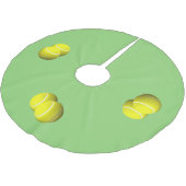 Tennis Sport Design Polyester Weihnachtsbaumdecke (Schrägansicht)