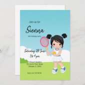 Tennis Sport Einladung (Vorne/Hinten)