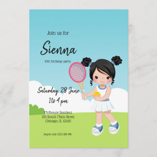 Tennis Sport Einladung