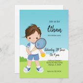 Tennis Sport Einladung (Vorne/Hinten)