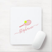 Tennis Sport Monogram Name Personalisiert Mousepad (Mit Mouse)