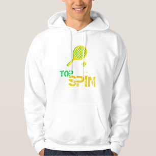 Tennis Sport Pop Kunst, Grün & Gelb Racket & Ball Hoodie