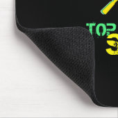 Tennis Sport Pop Kunst, Grün & Gelb Racket & Ball Mousepad (Ecke)